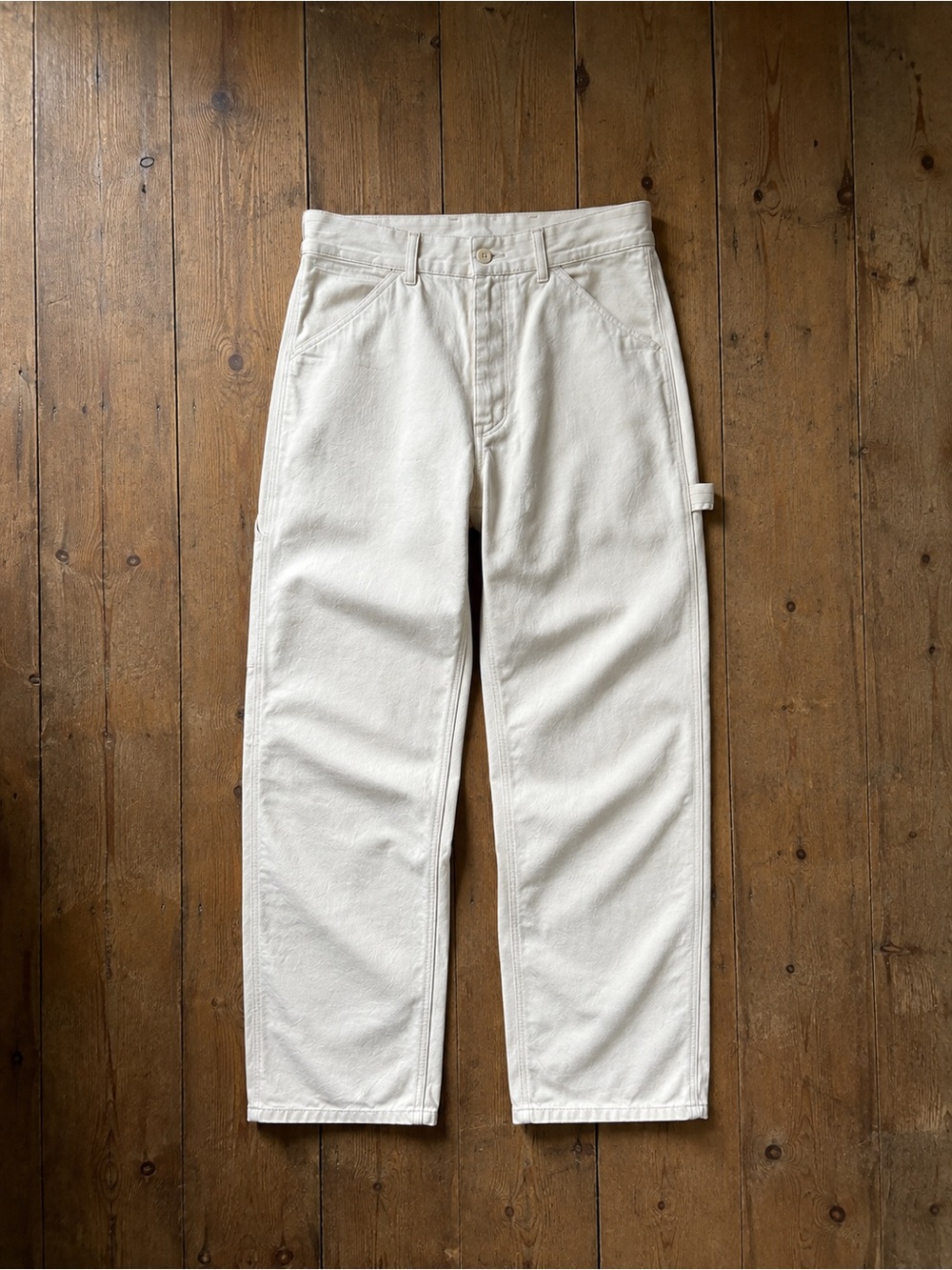 Cream Workwear Carpenter Pants